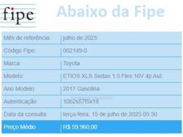 TOYOTA - ETIOS - 2016/2017 - Azul - R$ 51.900,00